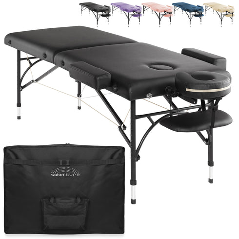 Professional Portable Bi-Fold Massage Table with Aluminum Legs